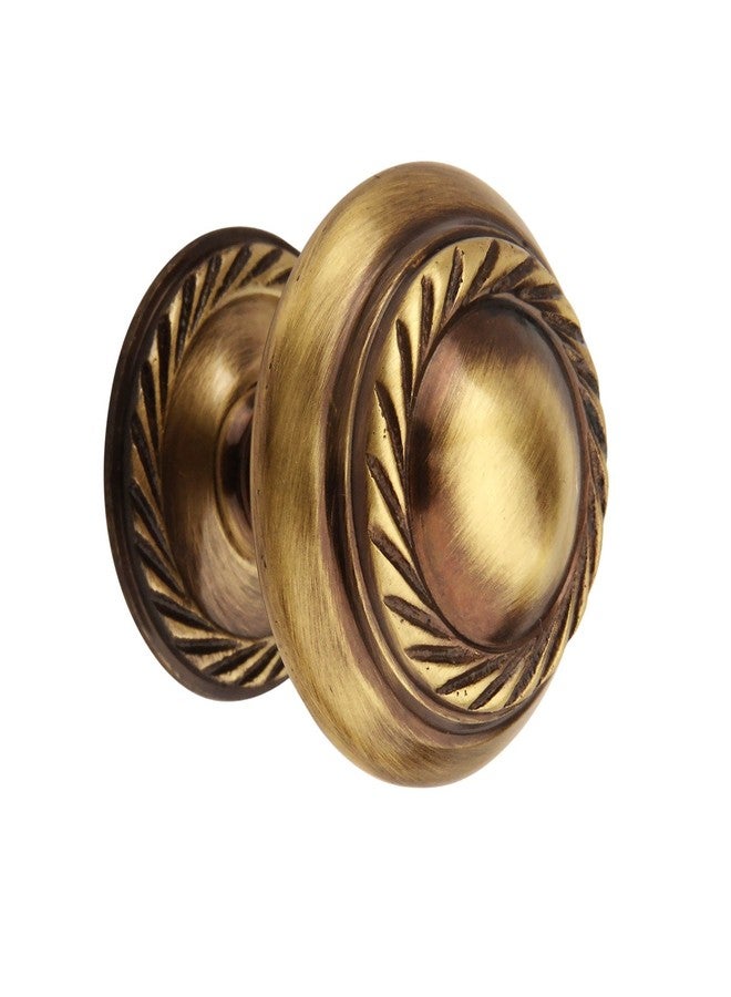HOBKNOBS Georgian Antique Brass (25 mm Dia) Small Cabinet Drawers/Door Knobs - Brownish Gold - Image 2